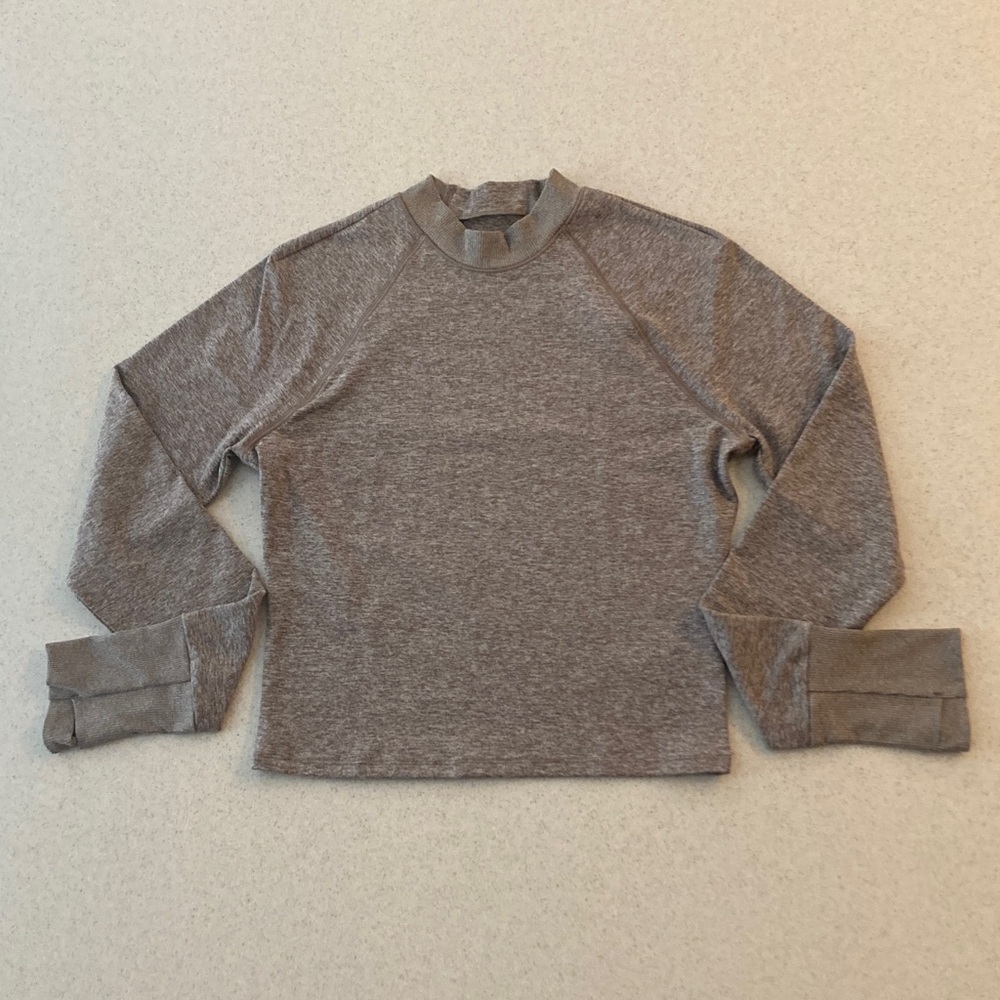 Athleta Brown Long Sleeve Shirt Activewear Women Size Medium - Picture 2 of 11